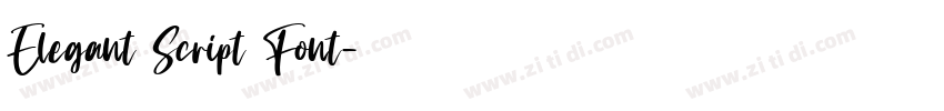 Elegant Script Font字体转换
